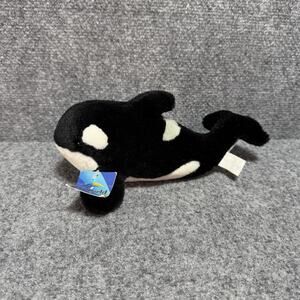 Sea World “Shamu” Orca Killer Whale Stuffed Animal Plush Toy 10” - New! NWT! NOS